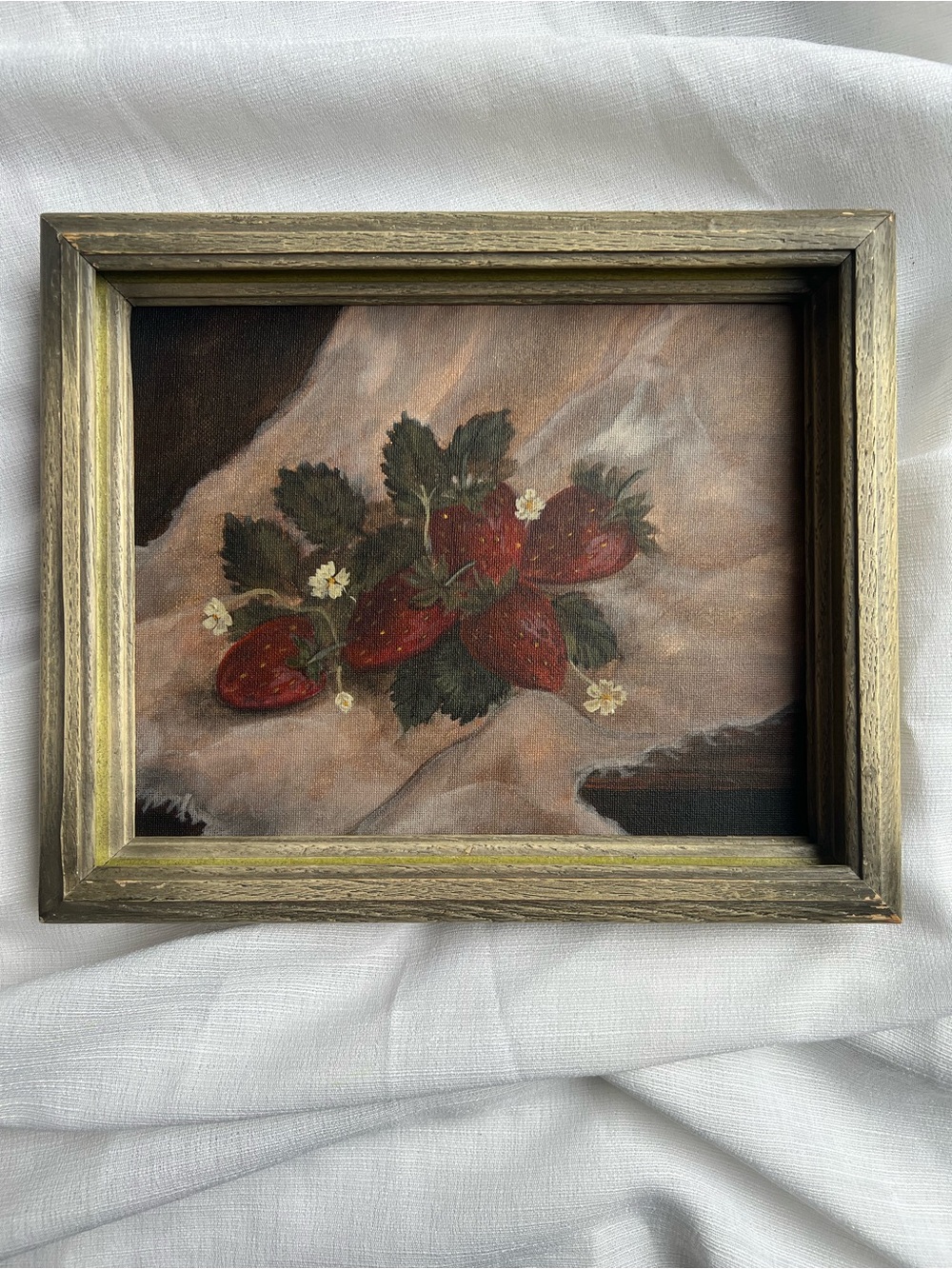 “Wild Strawberry Days” acrylic painting